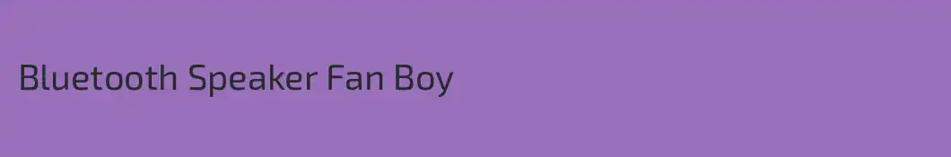 Bluetooth Speaker Fan Boy
